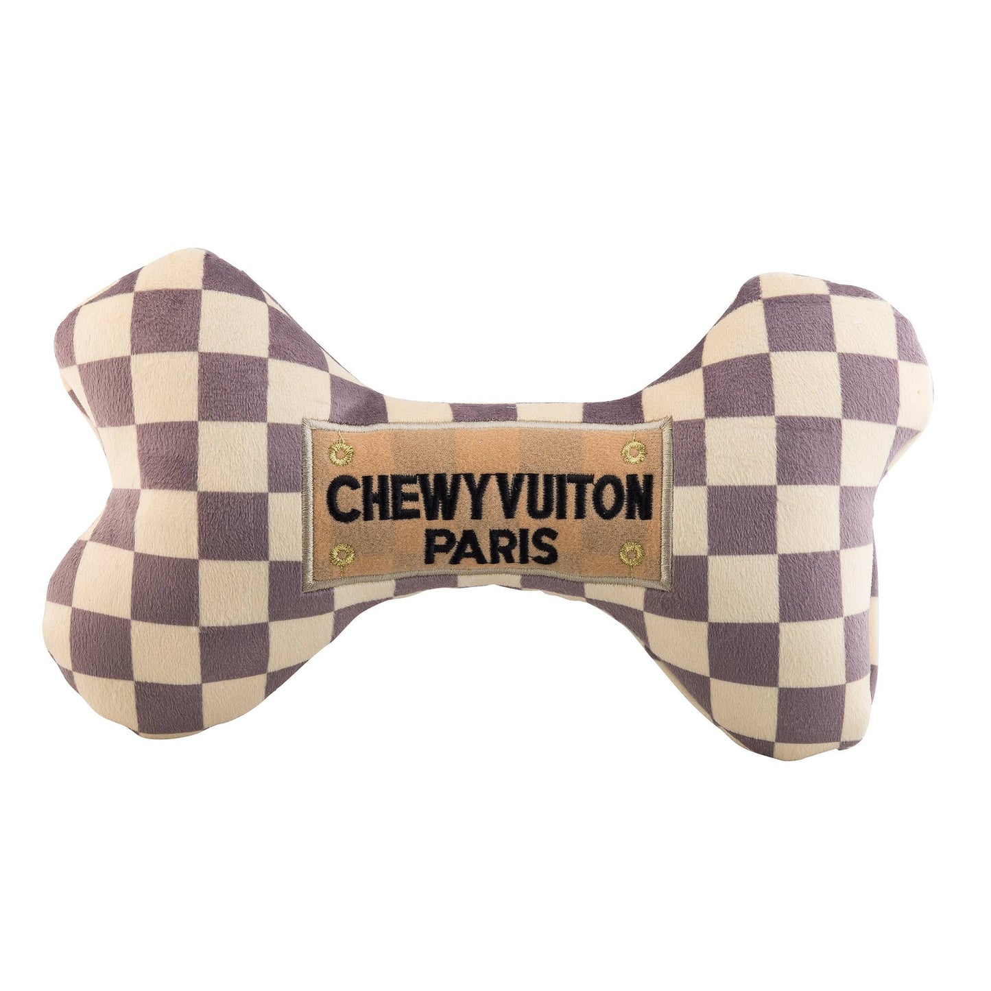 Chewy Vuiton Bone Squeaker Toy