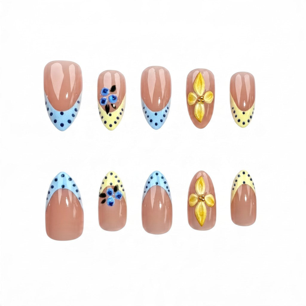Blueberry Spritz Medium Almond Custom Fit Nails