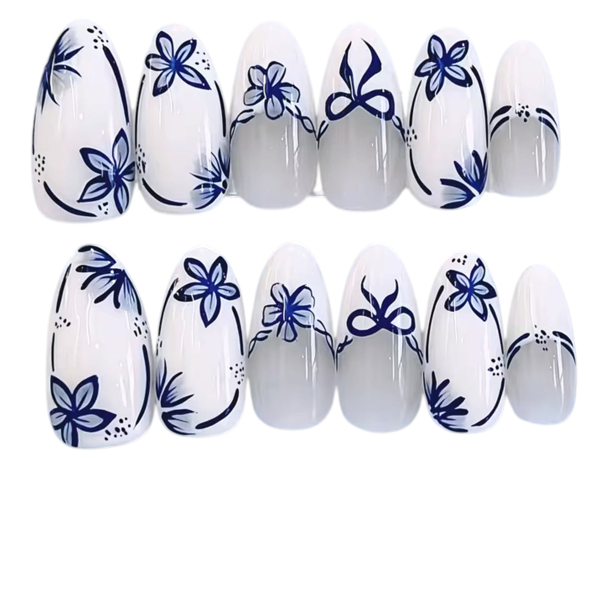 Blue Reverie Long Almond Custom Fit Nails