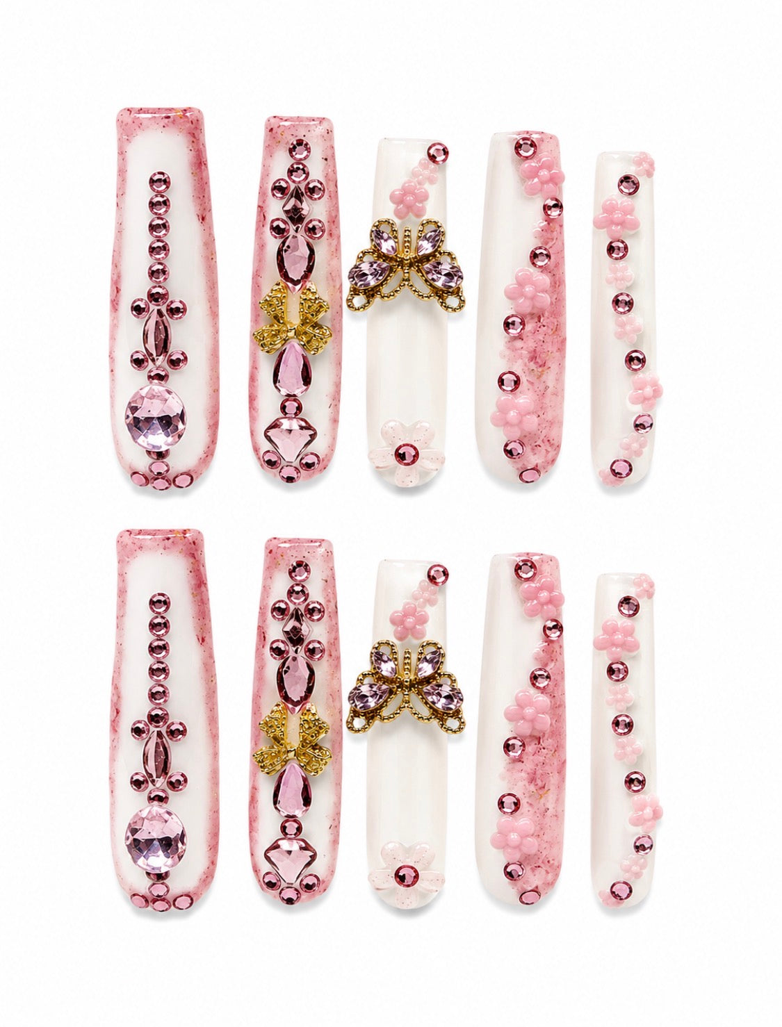 Butterfly Royale | 4XL Luxe Square Handmade Nails