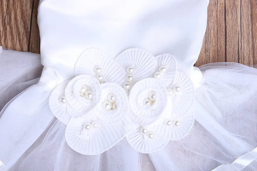 Flowers and Pearls Wedding Dress