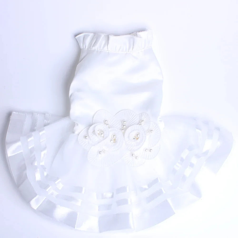 Flowers and Pearls Wedding Dress