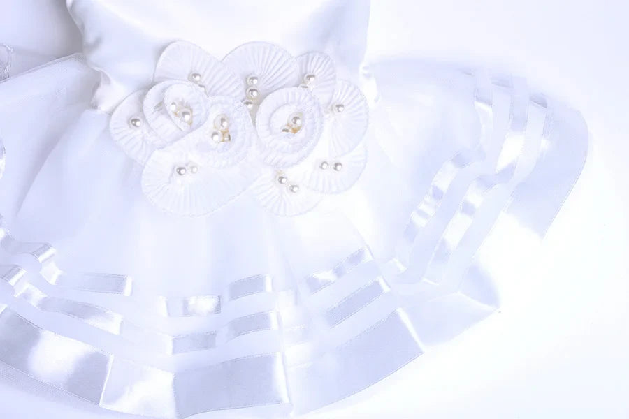 Flowers and Pearls Wedding Dress