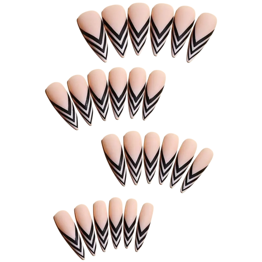 Split Decision | Extra Long Matte Stiletto Press-On Nails