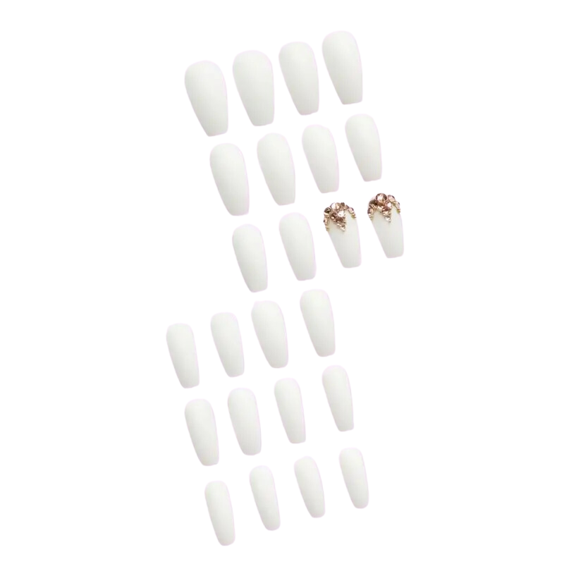 White Gold Luxe Nails