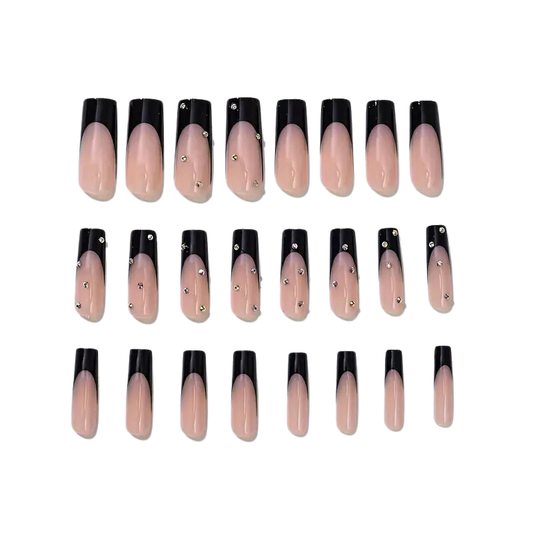 After Dark | Black French Square Press-On Nails