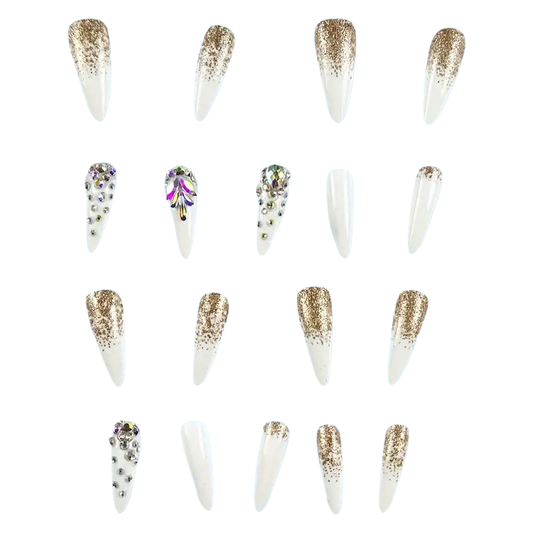 Diamond Drip | Luxury Crystal Stiletto Press-On Nails