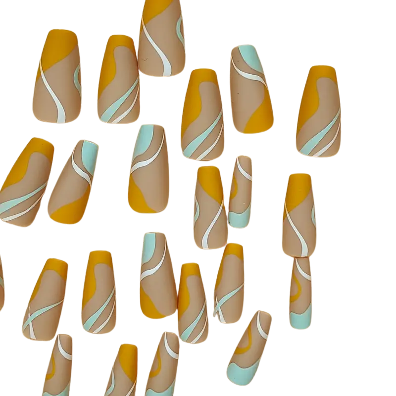 Serenity Swirl Nails