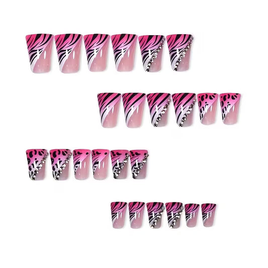 Wild Pink Medium Duckbill Press-On Nails