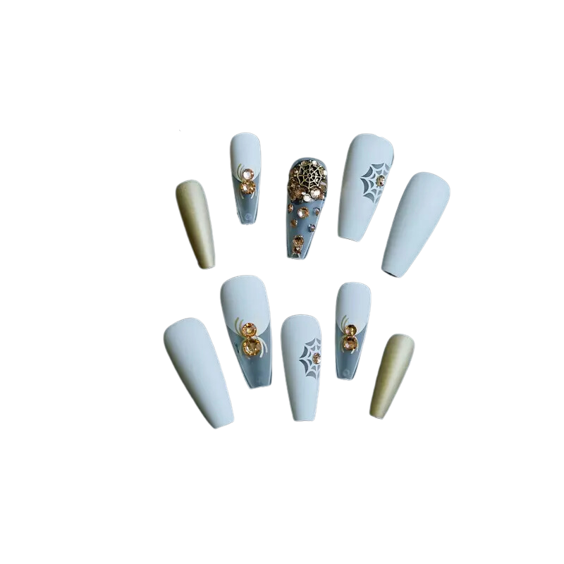 Golden Spider Nails