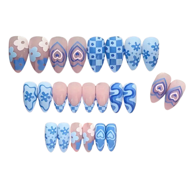 Funky Blue Nails