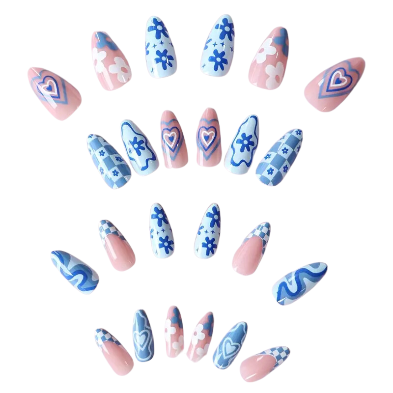 Funky Blue Nails