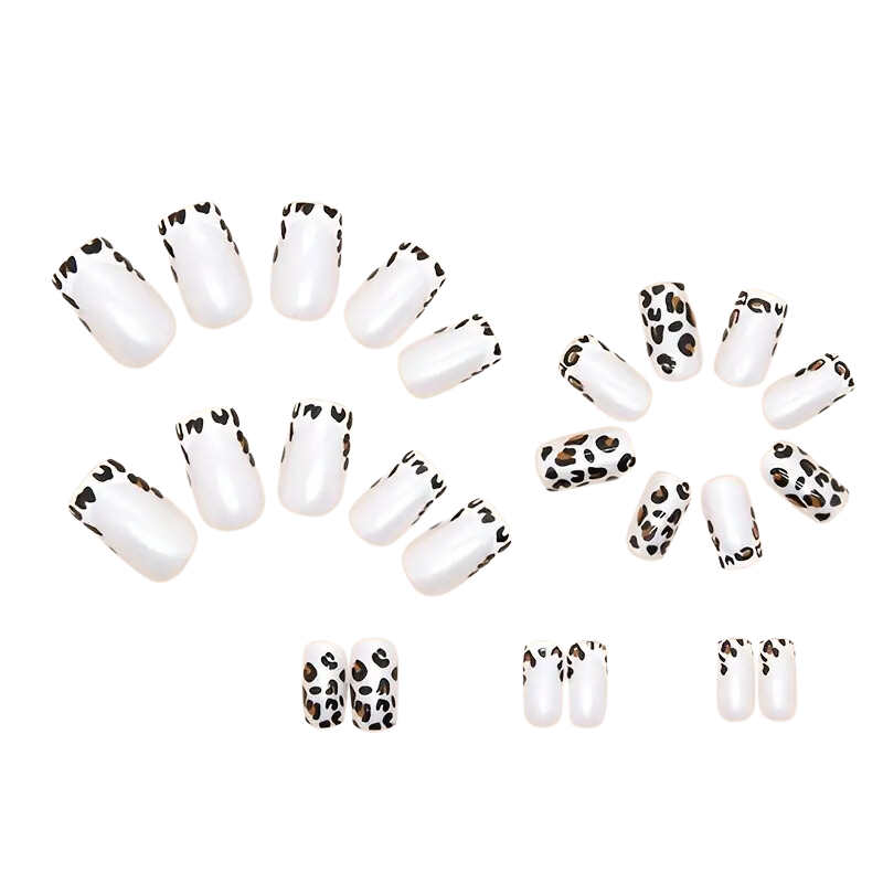 Leopard French Nails