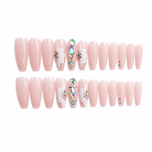 Petal Princess | Extra-Long Coffin Press-On Nails