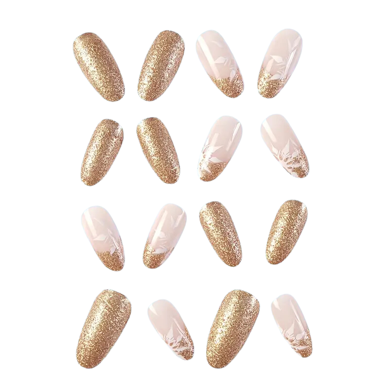 Glittery Snow Nails