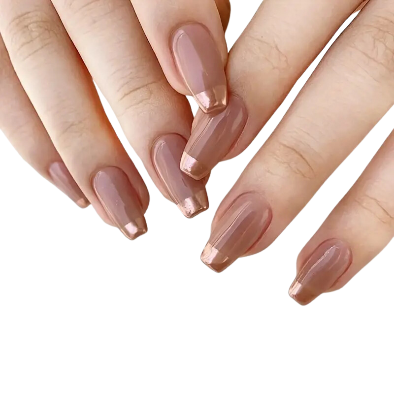 Bronze French Nails