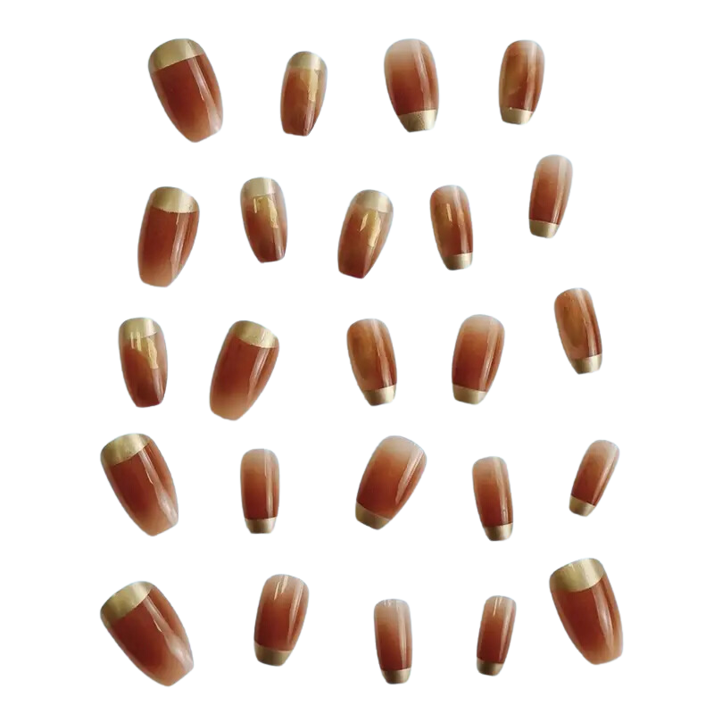 Golden Mocha Luxe Nails