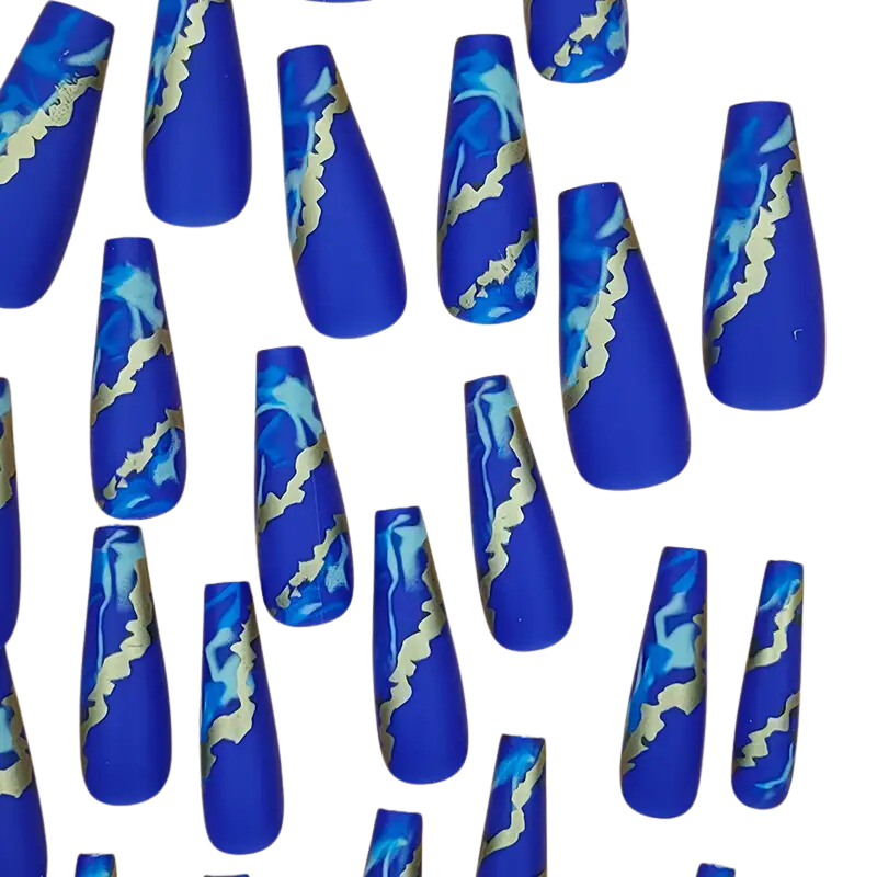 Blue Voltage Nails
