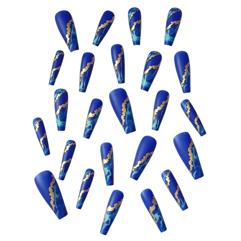 Blue Voltage Nails