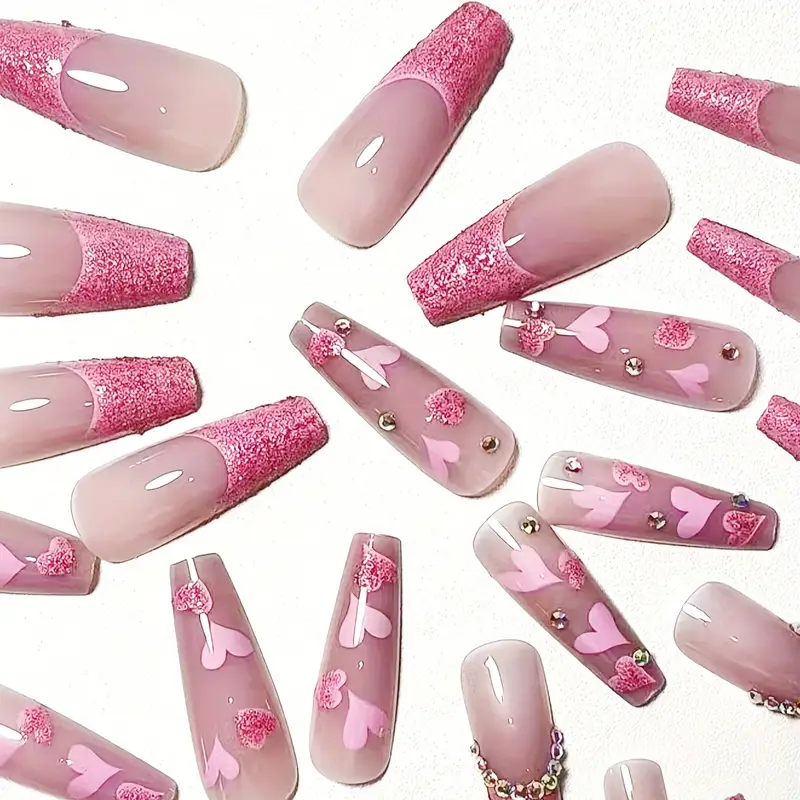 Diamond Hearted Nails