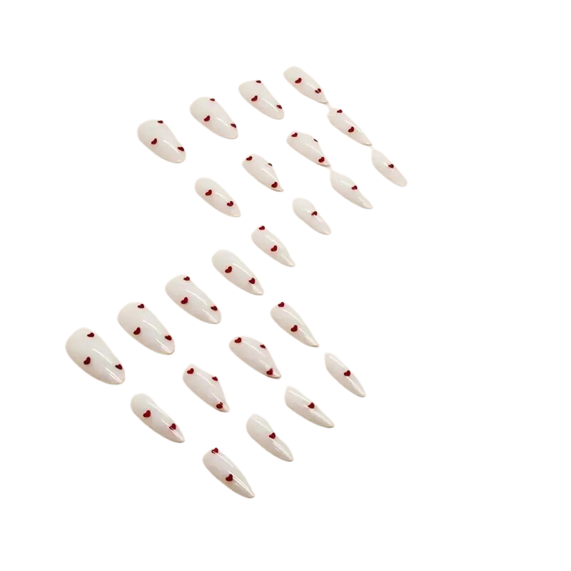 Classic Heart Nails