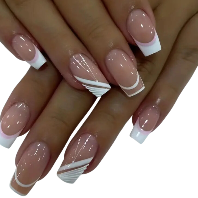 Glossy Stripe Nails