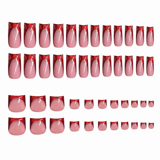 Scarlet Heart Matching Nail & Toe Set