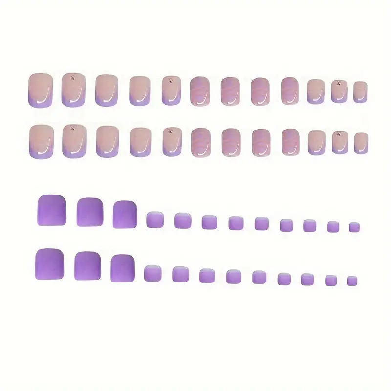 Lavender Bubble Matching Nail & Toe Set