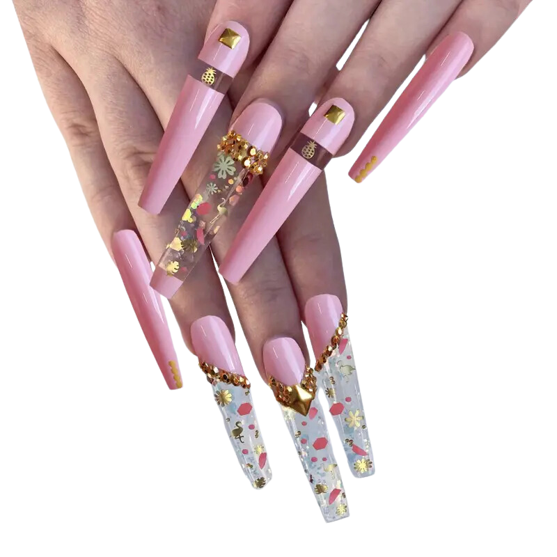 Tropical Blush Nails