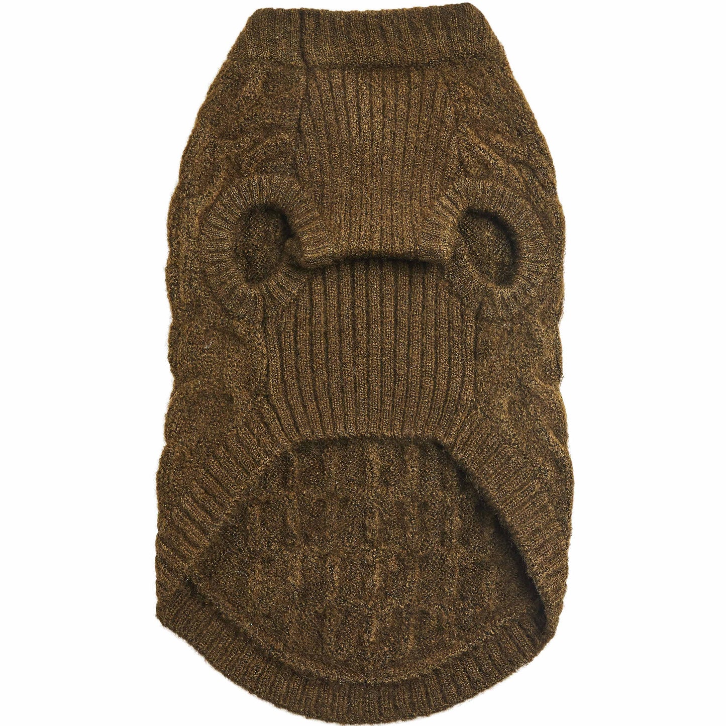 Fuzzy Dark Olive Crewneck Sweater
