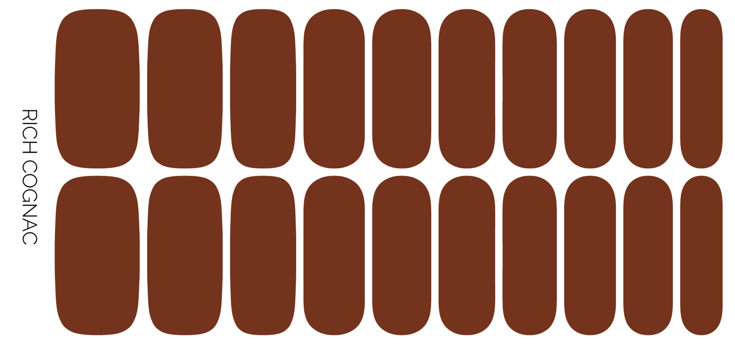 Rich Cognac | Dark Tan Winter Neutral Solid Color Nail Wrap