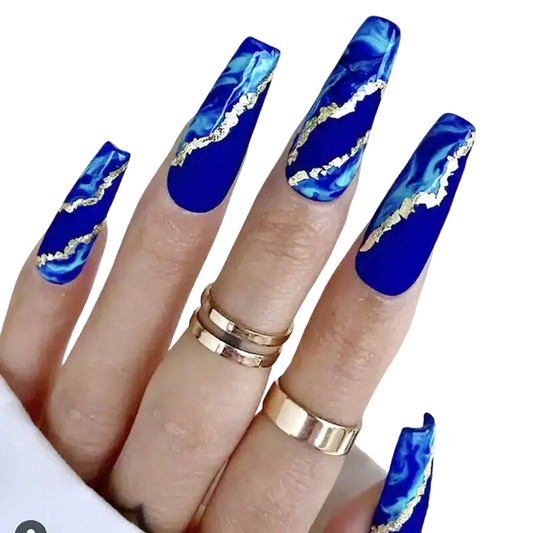 Blue Voltage Nails