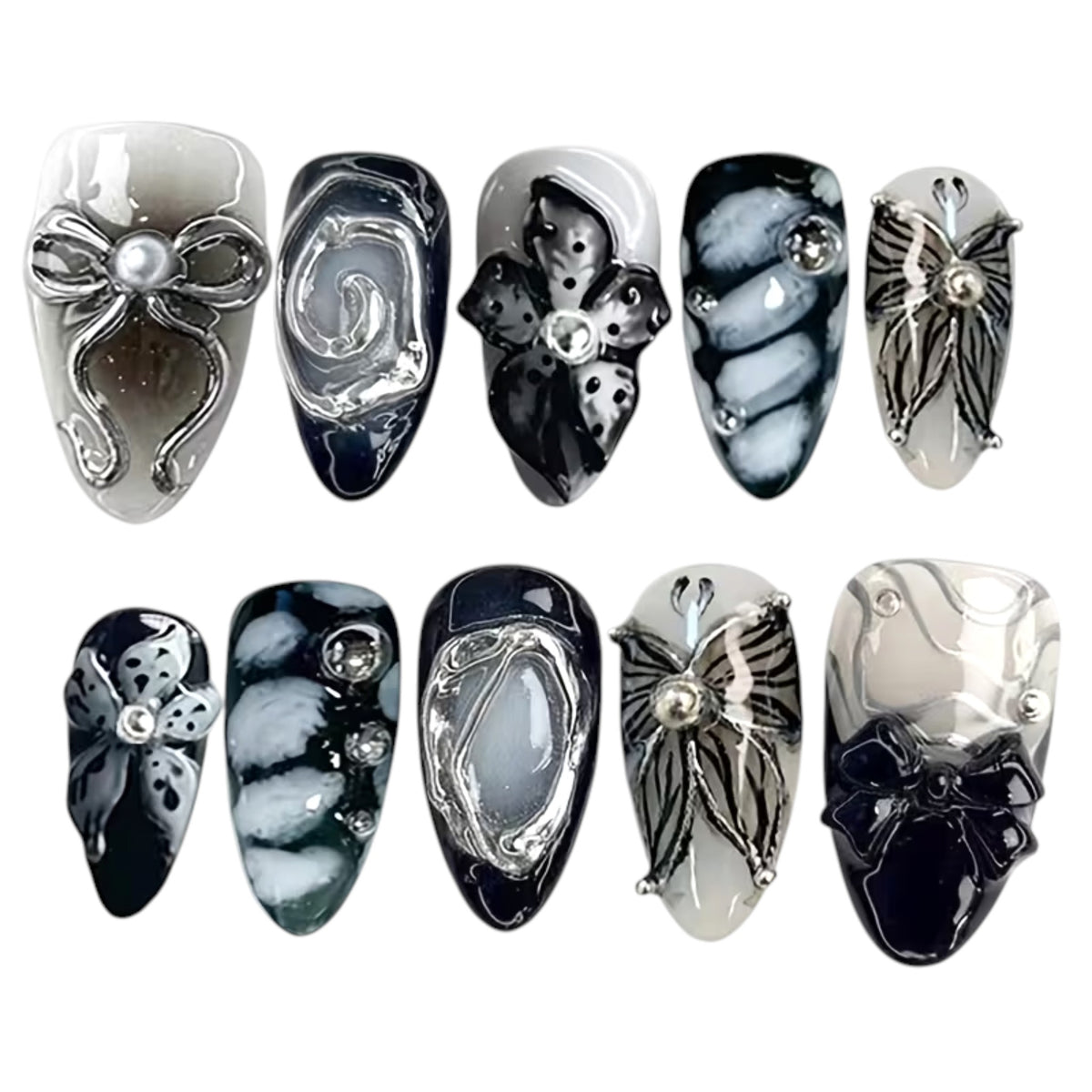 Gothic Keepsake Medium Almond Custom Fit Nails