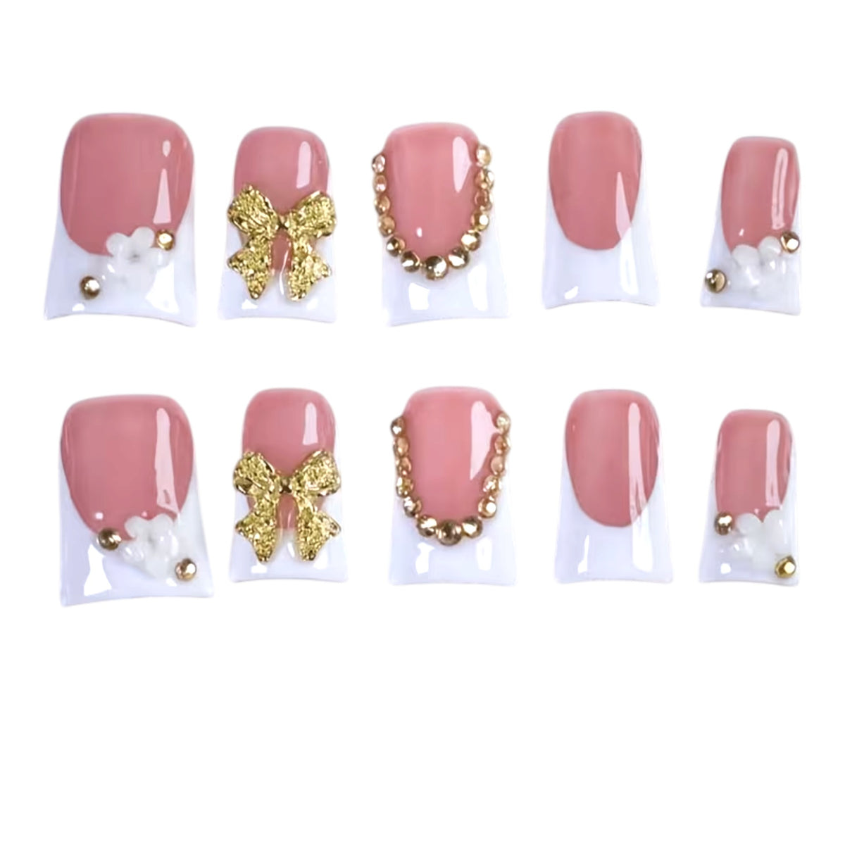 Gift Wrapped Medium Duckbill Handmade Nails
