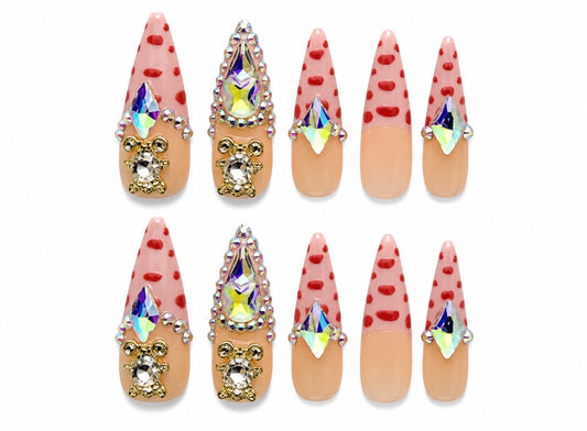Teddy Royale | Extra-Long Stiletto Handmade Nails