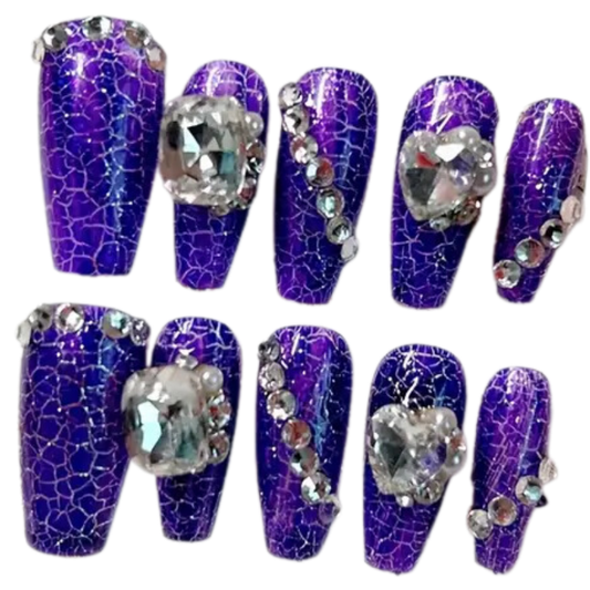 Gallery Girl | Long Coffin Handmade Nails