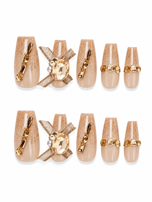 Honey Couture | Long Coffin Handmade Nails