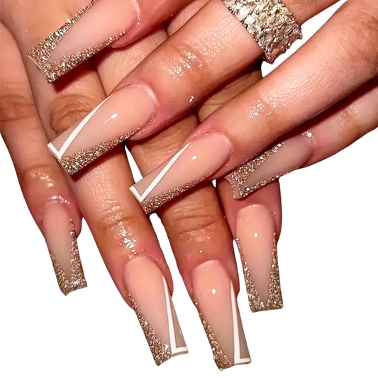 Honey Glimmer Nails