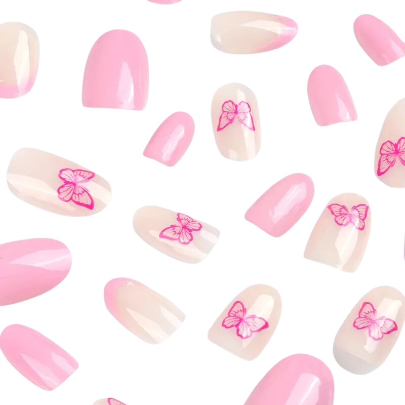 Pink Flutter Nails