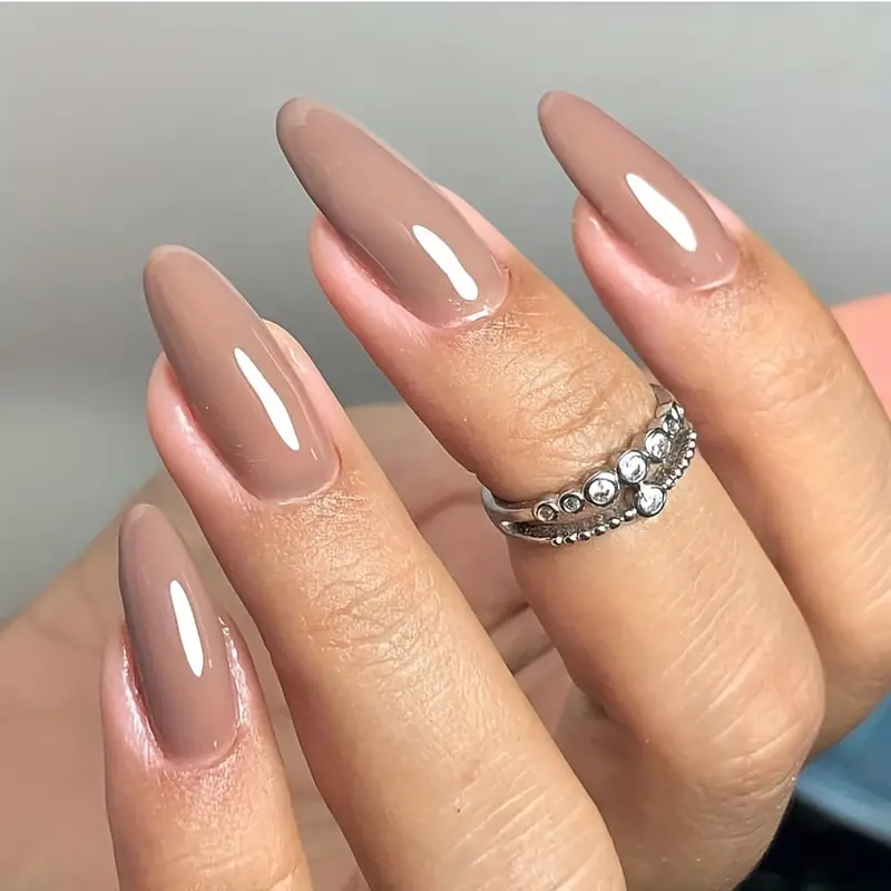 Glossy Nude Nails