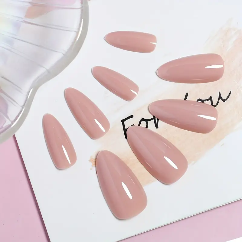 Glossy Nude Nails