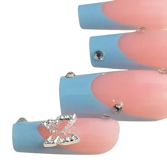 Butterfly Noir | Coffin Press-On Nails