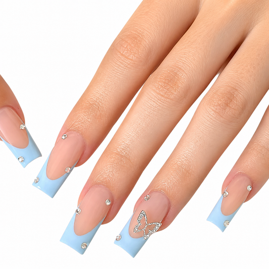 Butterfly Noir | Coffin Press-On Nails