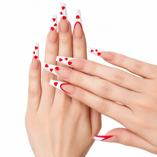 Love Notes | XL Coffin Heart Press-On Nails
