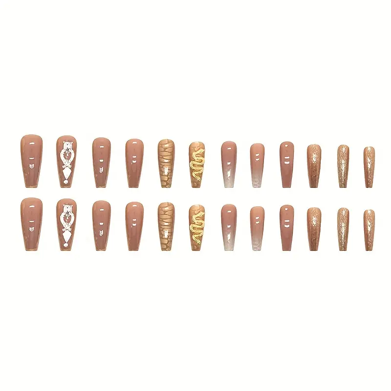 Golden Serpent Nails