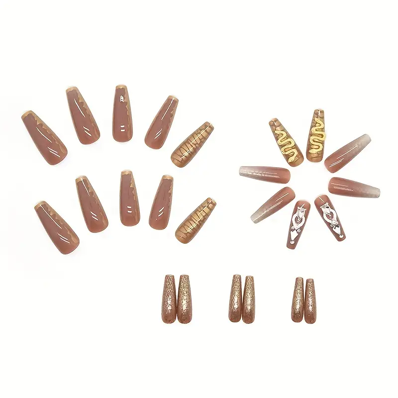 Golden Serpent Nails