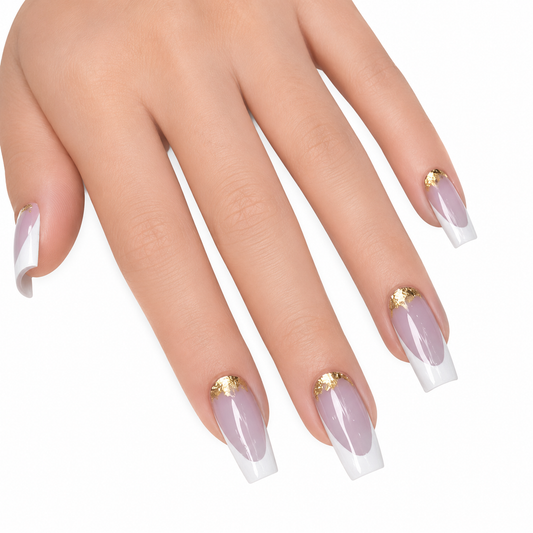 Lilac Crown | Long Coffin French Press-On Nails