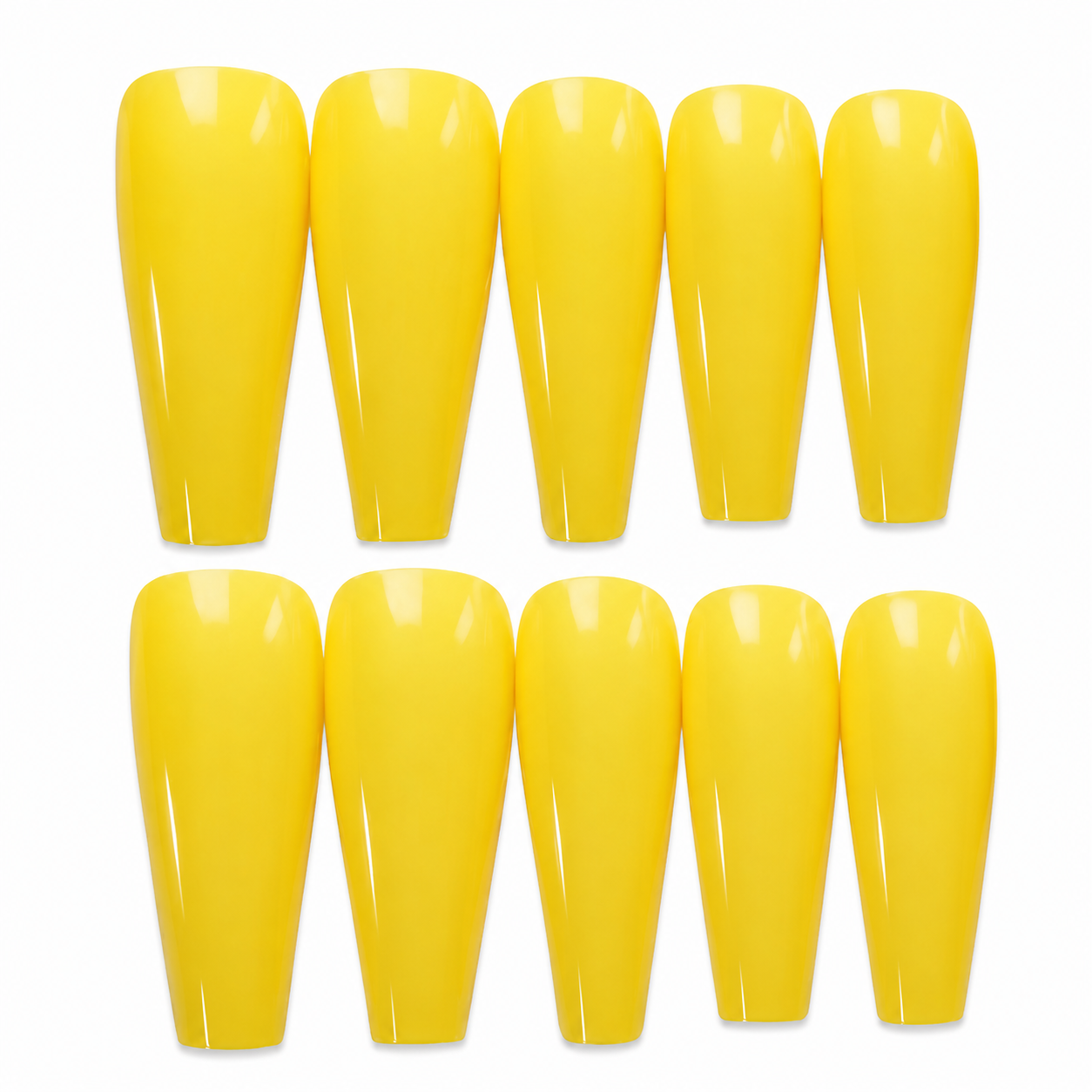 Lemon Drop | XL Coffin Yellow Press-On Nails