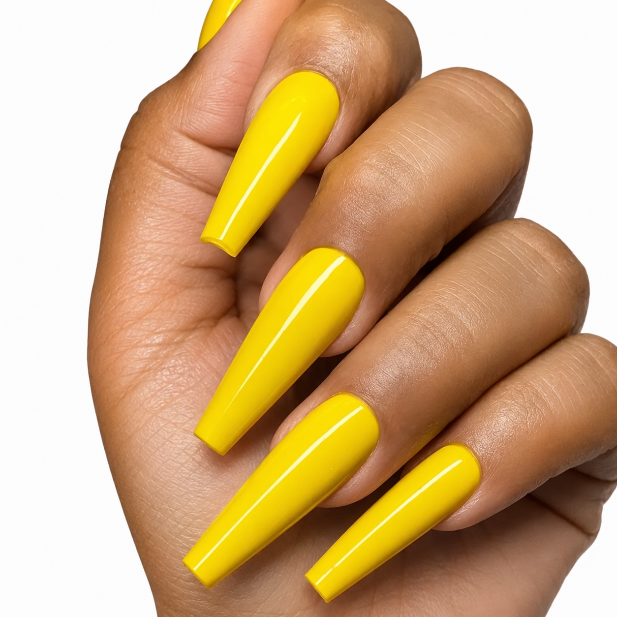 Lemon Drop | XL Coffin Yellow Press-On Nails