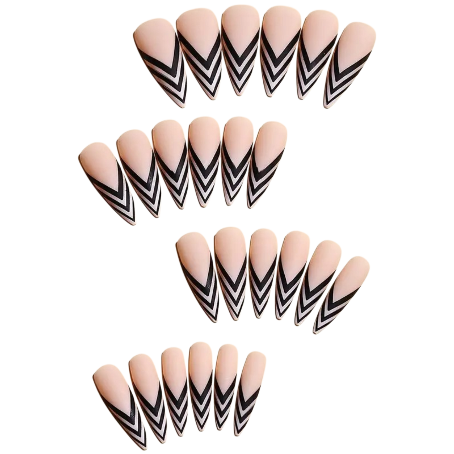 Split Decision | Extra Long Matte Stiletto Press-On Nails